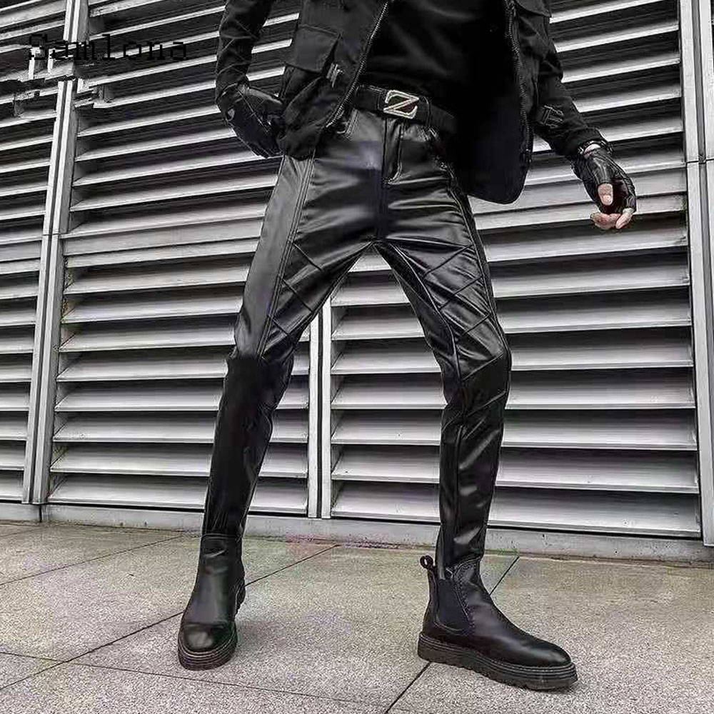 Street Fashion Dance - Men's Rock Style PU Leather Pants