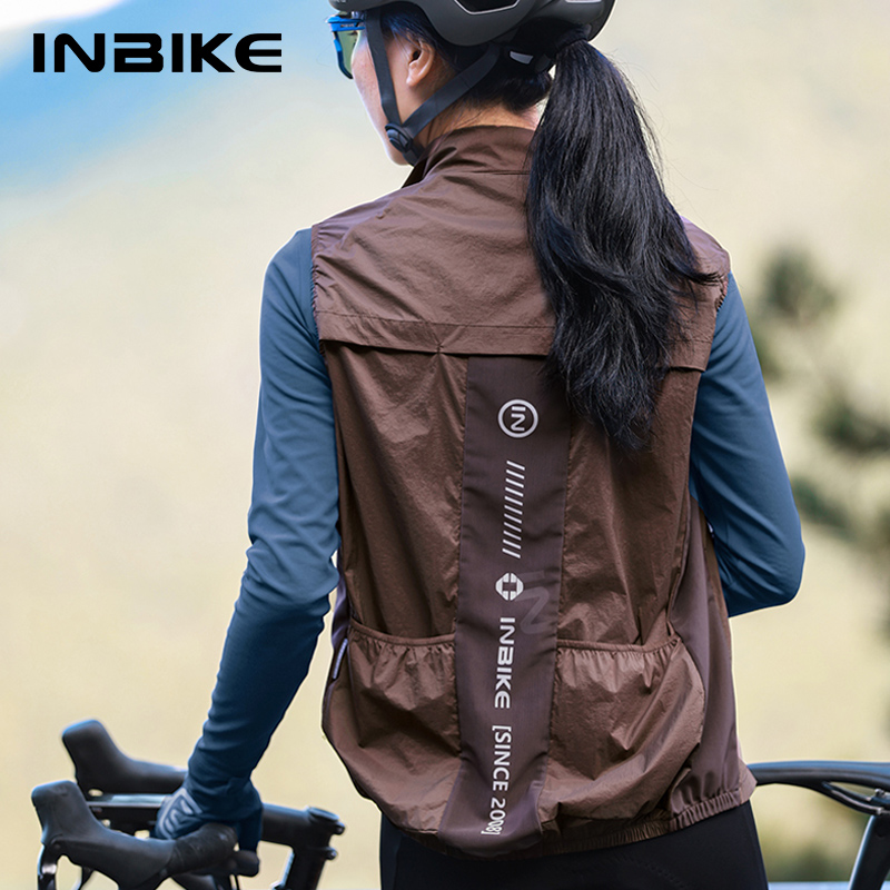 Reflective Jacket Running - INBIKE Women's Cycling Vest Sleeveless Running