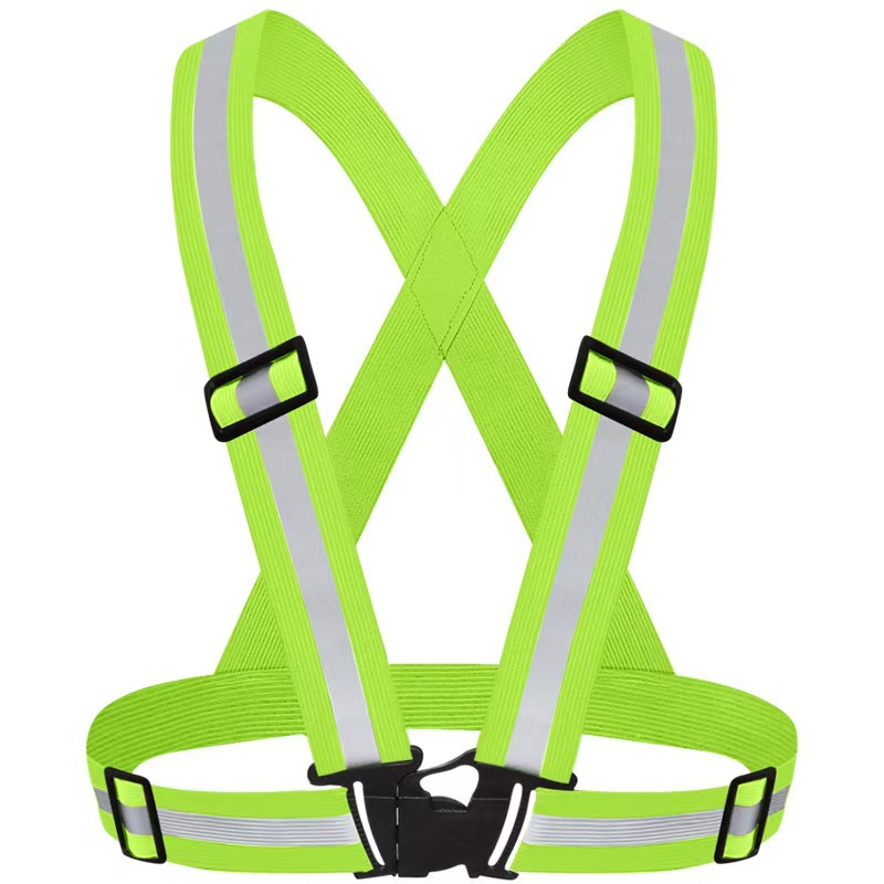 Reflective Jacket Running - Highlight Reflective Straps Adjustable Safety Reflective