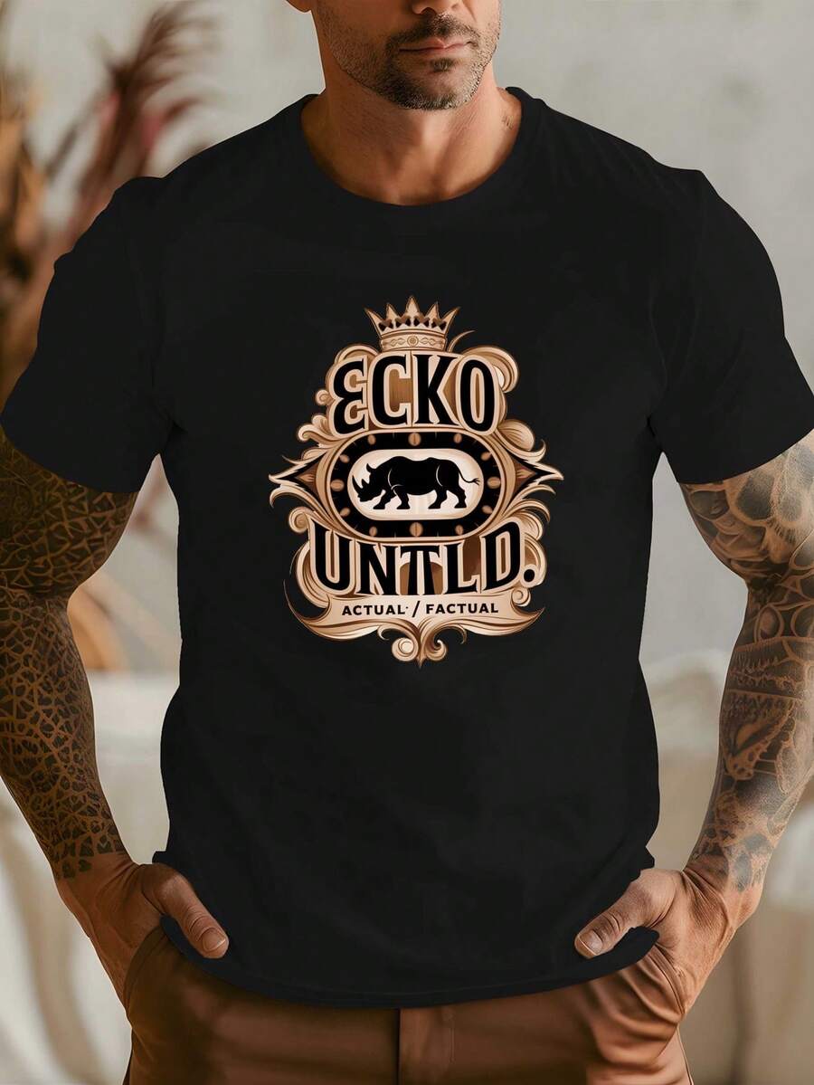 Street Fashion Essentials - [Sporty T-Shirt]Rhino And Ecko Untld Men's