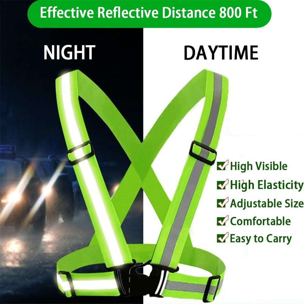 Reflective Jacket Running - Reflective Straps Night Work Security Running