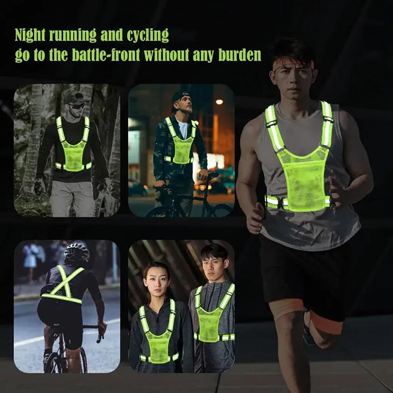 Reflective Jacket Running - Reflective Vest High Visibility Safety Waistcoat