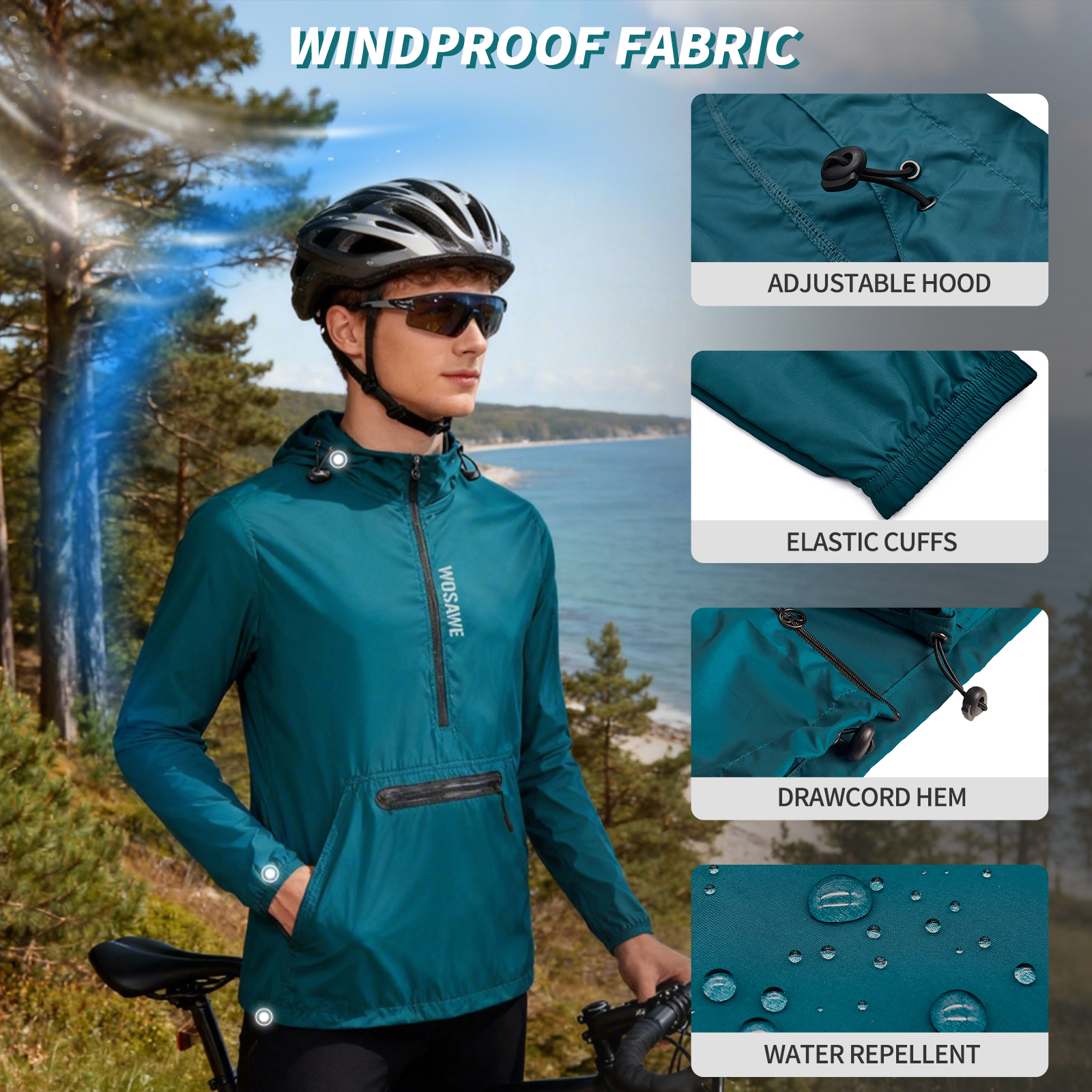 WOSAWE Winproof Running Jacket – Reflective Jacket Running Bewertung und Preis