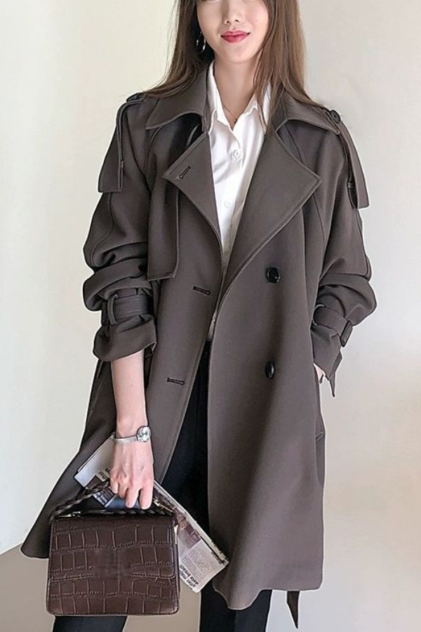 Brown Trench Women'S Fashionab – Street Fashion China Beautiful Girls Bewertung und Preis
