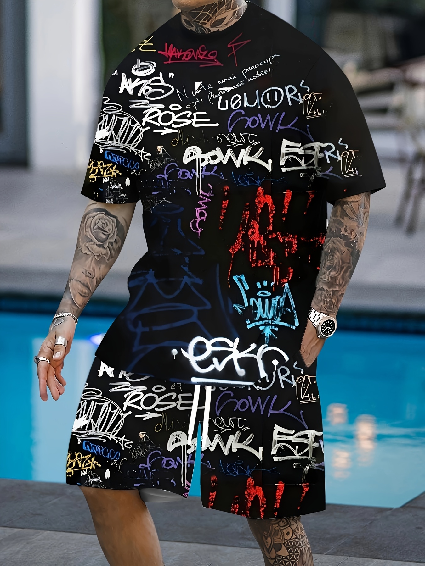 2026 Summer New Men's Short-Sl – Street Fashion For 2026 Bewertung und Preis