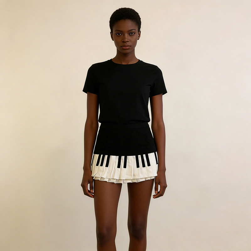 Summer Women Piano Designer Fa – Street Fashion Korean Girl Bewertung und Preis