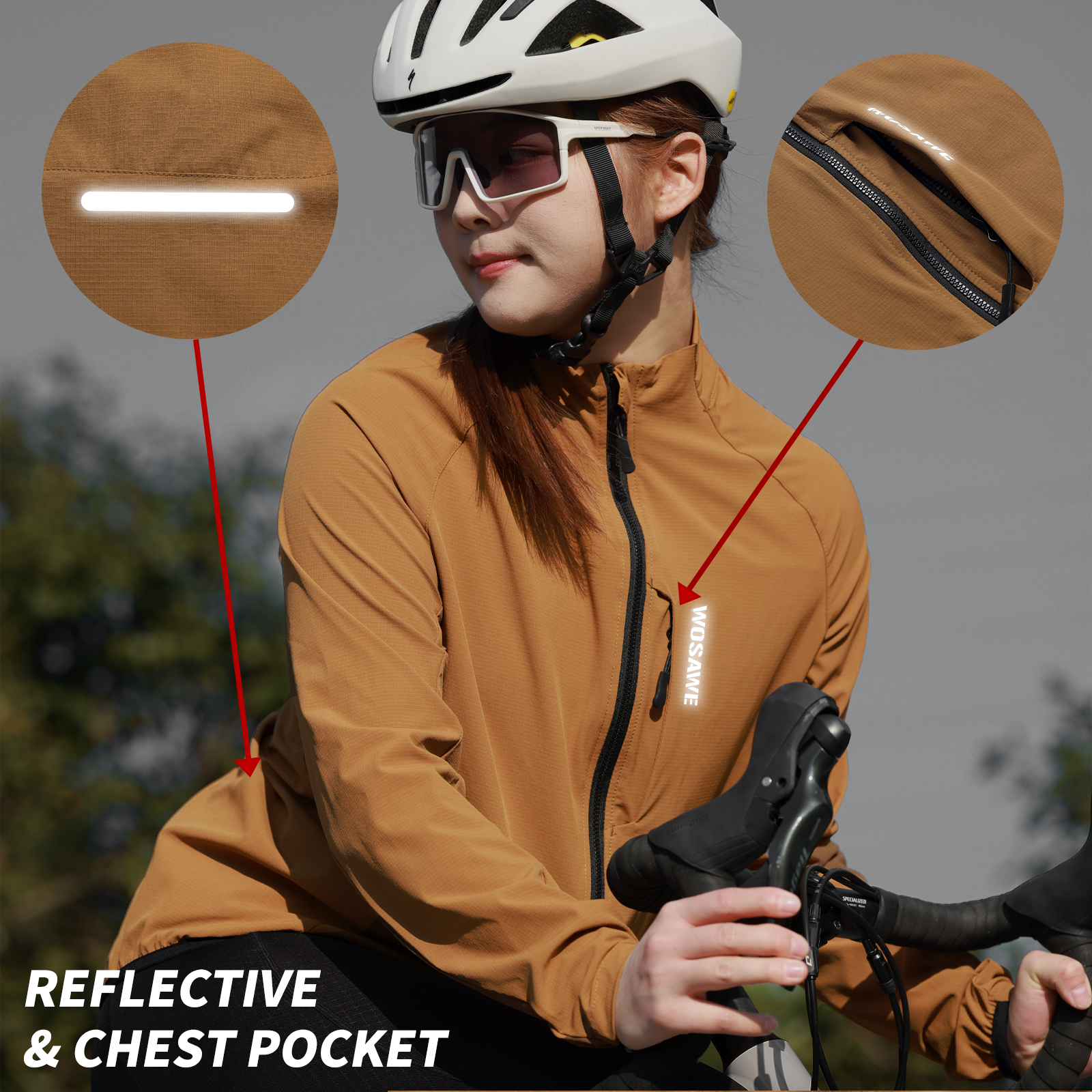 WOSAWE Cycling Windbreaker Uni – Reflective Jacket Running Bewertung und Preis