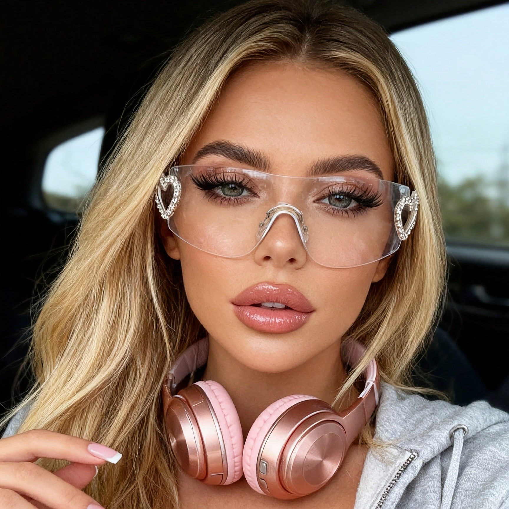 1PC fashion heart-shaped frame – Street Fashion Glasses Bewertung und Preis