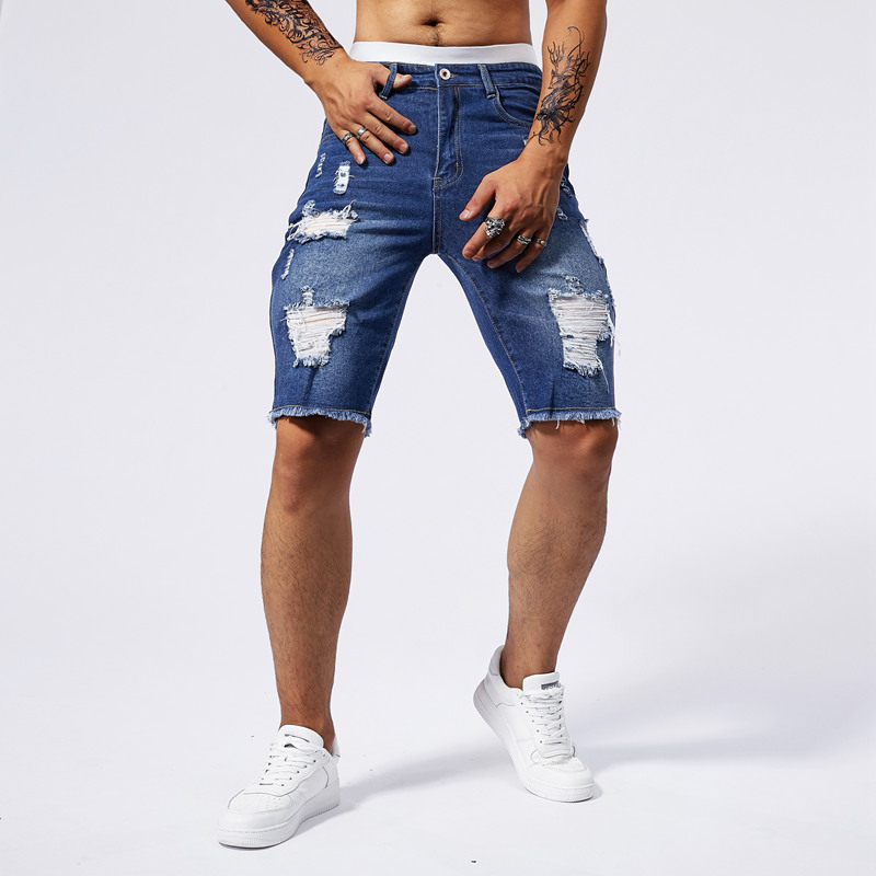 2025 Summer New Men's Ripped D – Street Fashion Brand Bewertung und Preis