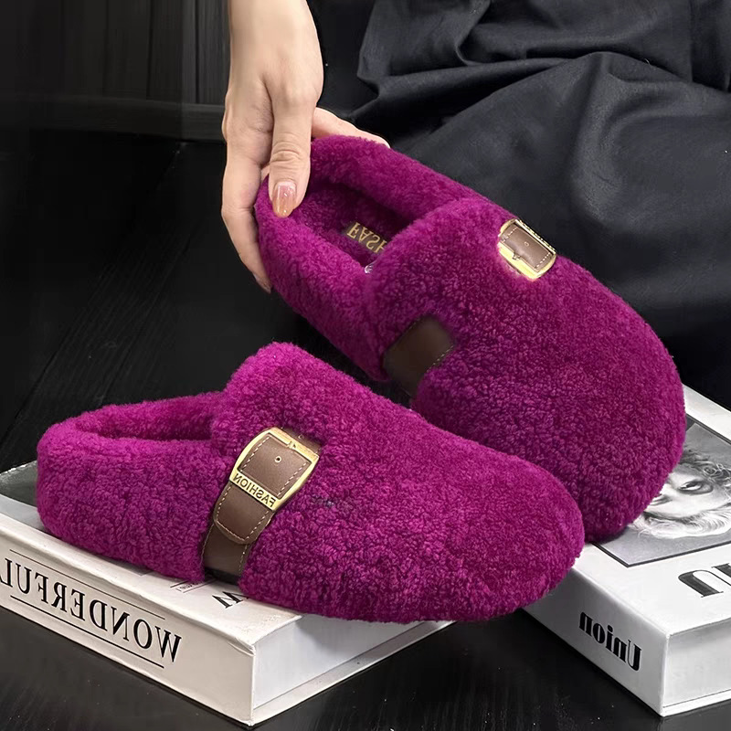Fashion Lamb Wool Plush Slippe – Street Fashion Clothes Bewertung und Preis