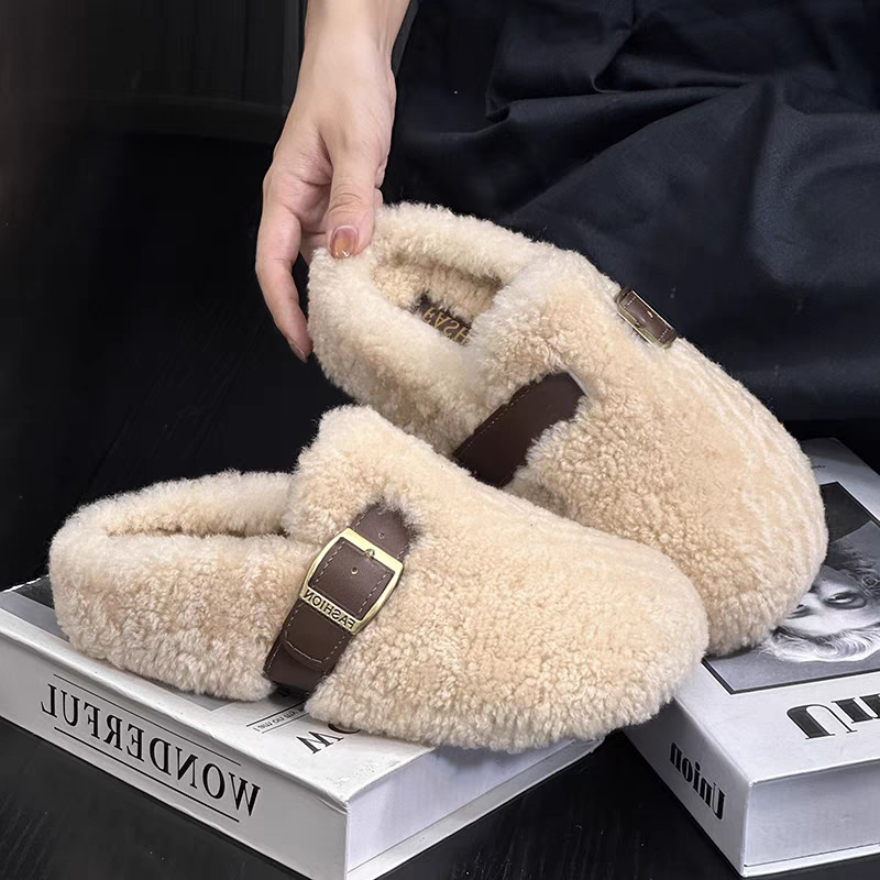 Fashion Lamb Wool Plush Slippe – Street Fashion Clothes Bewertung und Preis