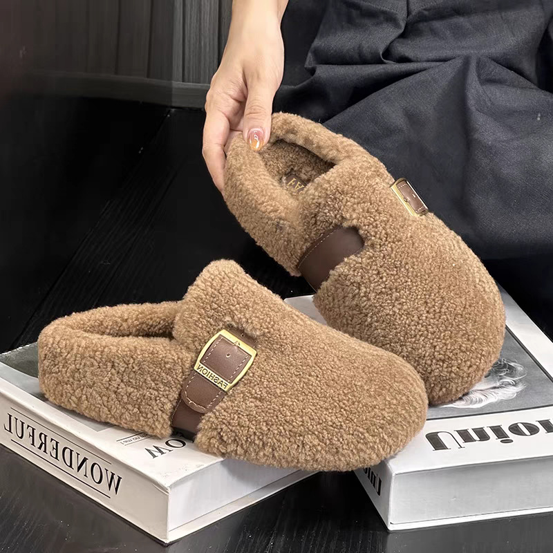 Fashion Lamb Wool Plush Slippe – Street Fashion Clothes Bewertung und Preis
