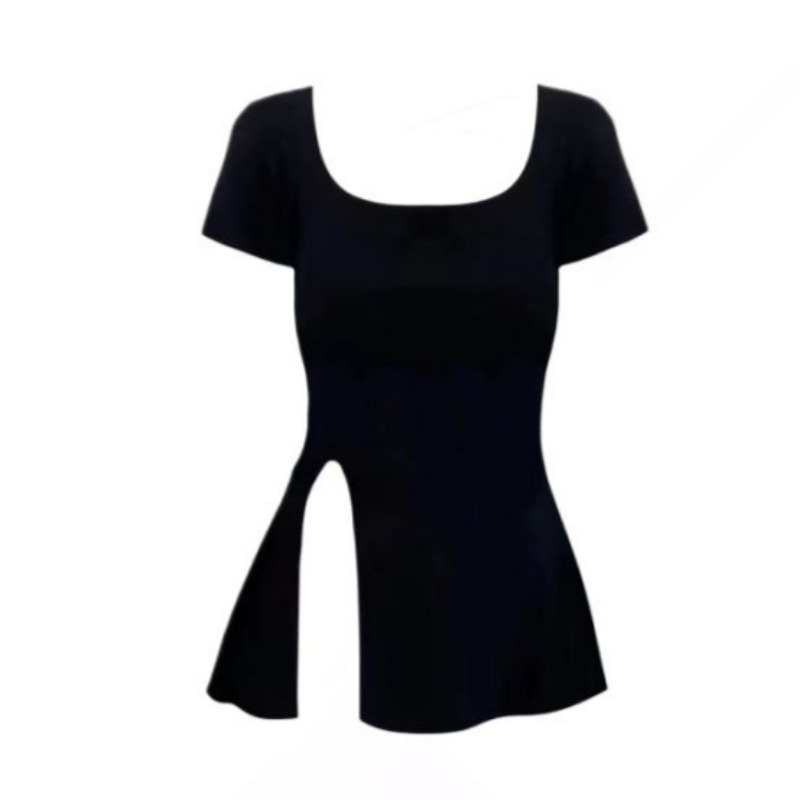 Summer T-shirts for Women Slit – Street Fashion Korean Girl Bewertung und Preis