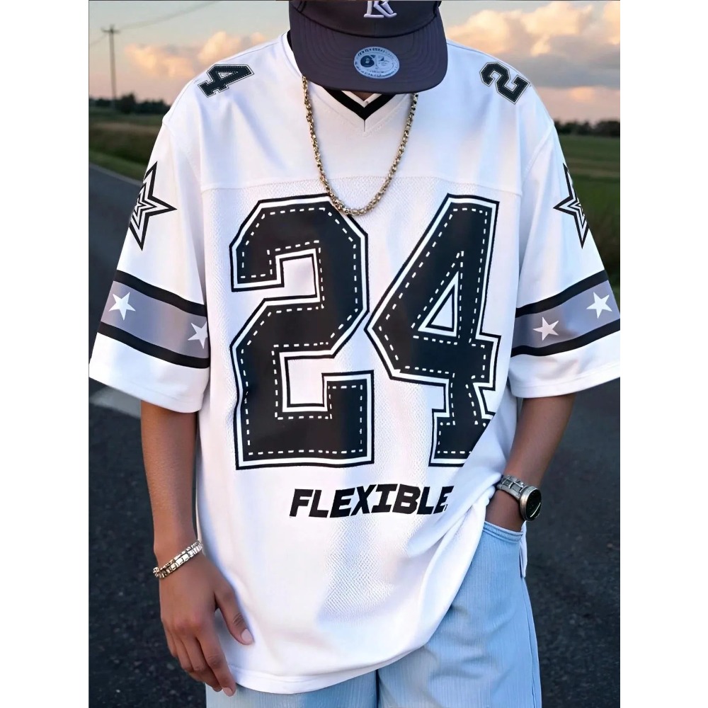 2026 Summer New Men's V-Neck T – Street Summer Fashion Bewertung und Preis