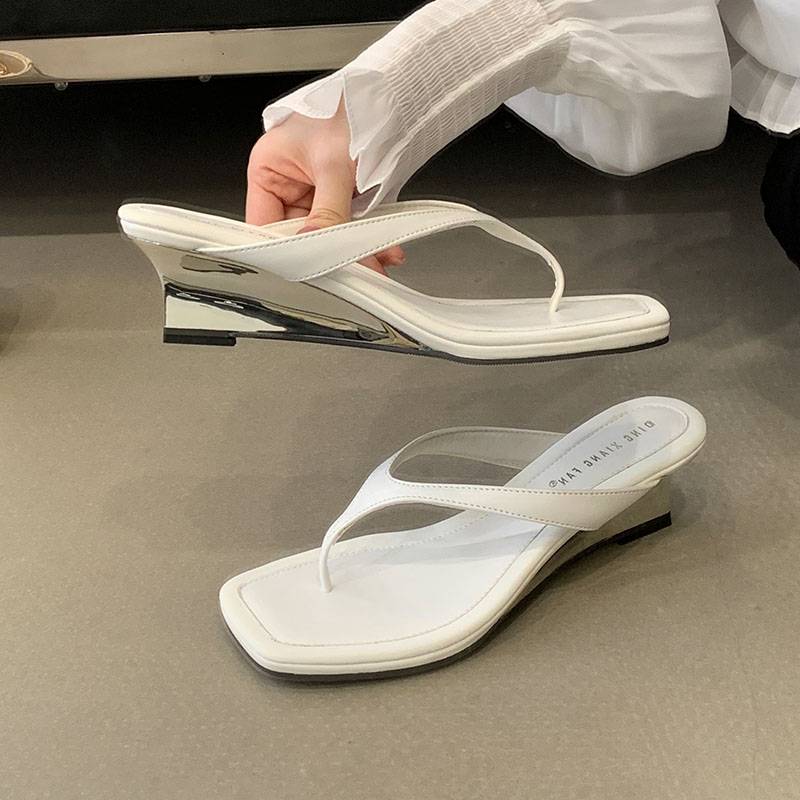 Silver Fashion Square Toe Wedg – Street Fashion Female Bewertung und Preis