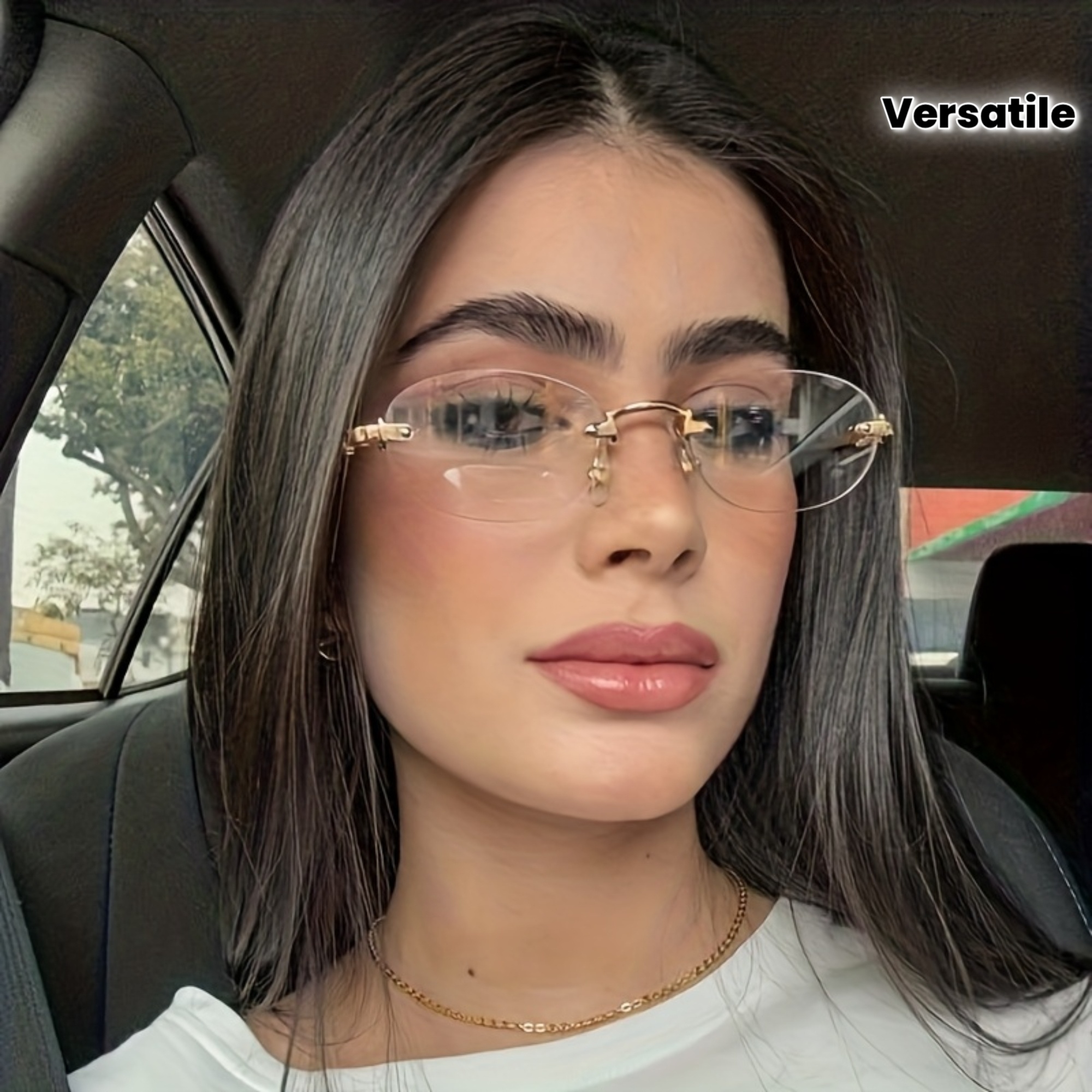 1Pc frameless oval fashion gla – Street Fashion Glasses Bewertung und Preis