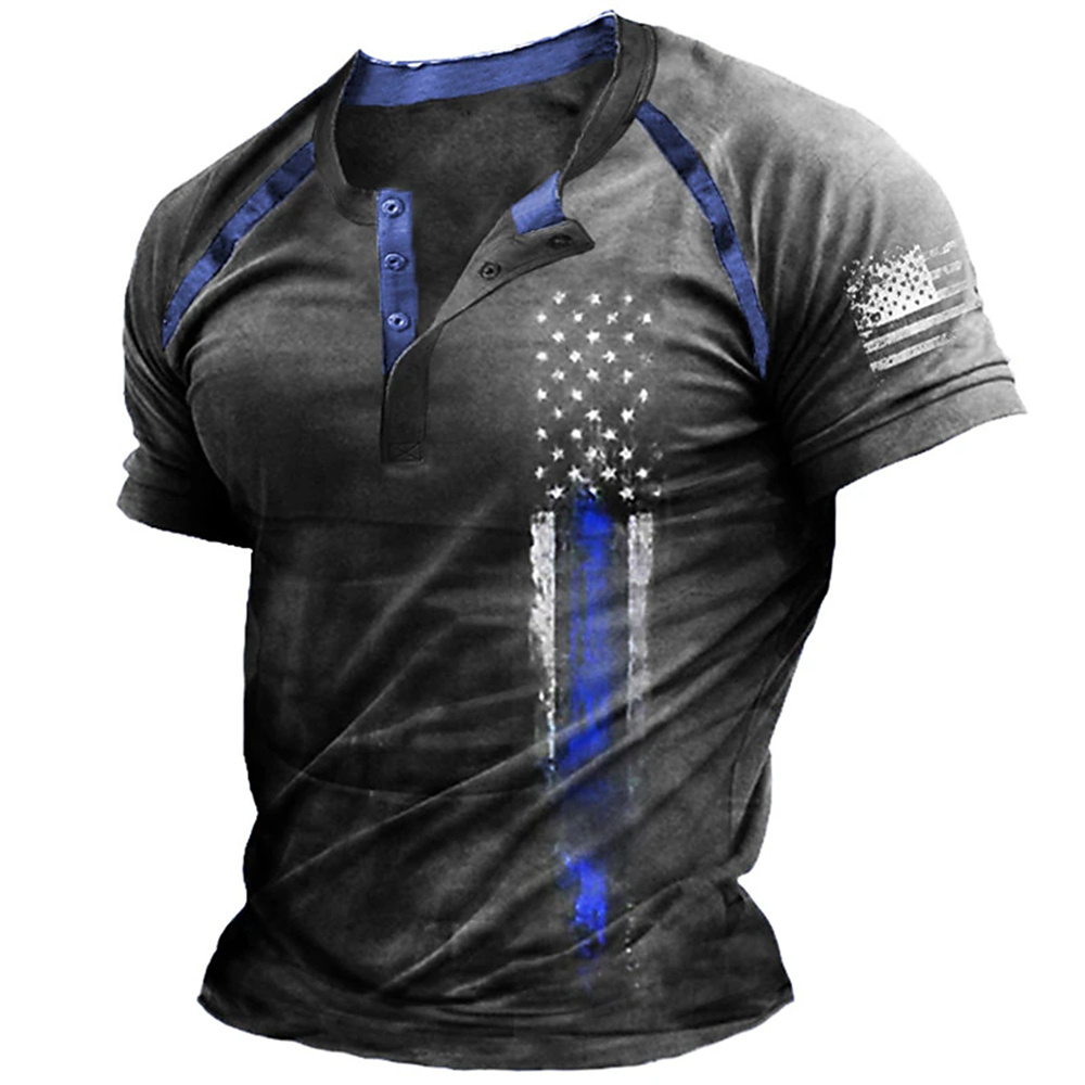 Funny 3D American Flag Print M – Street Summer Fashion Bewertung und Preis