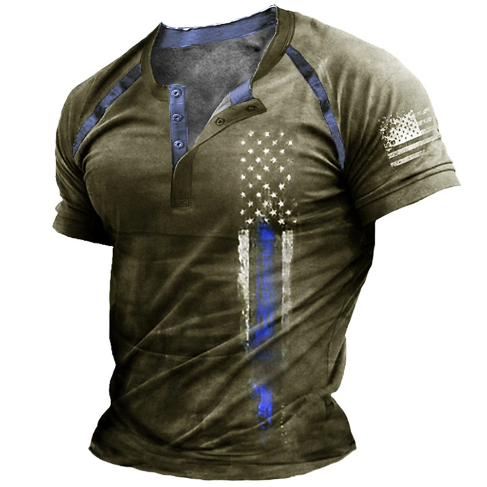 Funny 3D American Flag Print M – Street Summer Fashion Bewertung und Preis