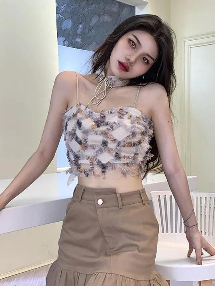 Camis Women Summer Print Crop  – Street Fashion Korean Girl Bewertung und Preis