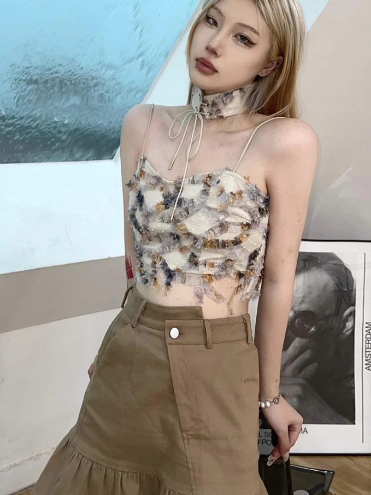 Camis Women Summer Print Crop  – Street Fashion Korean Girl Bewertung und Preis