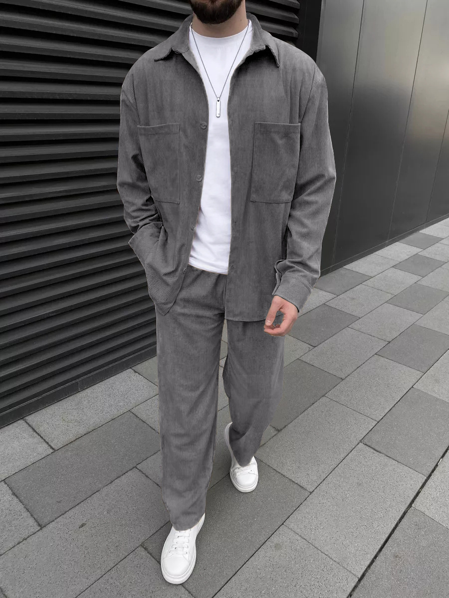 Men's corduroy two-piece outfi – Street For Fashion Bewertung und Preis