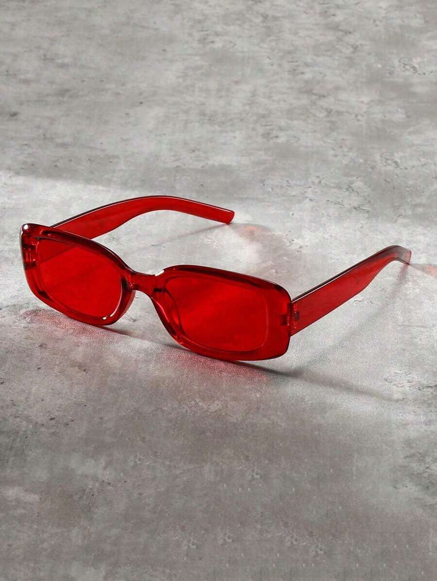 Unisex Red Square Frame Fashio – Street Fashion Glasses Bewertung und Preis