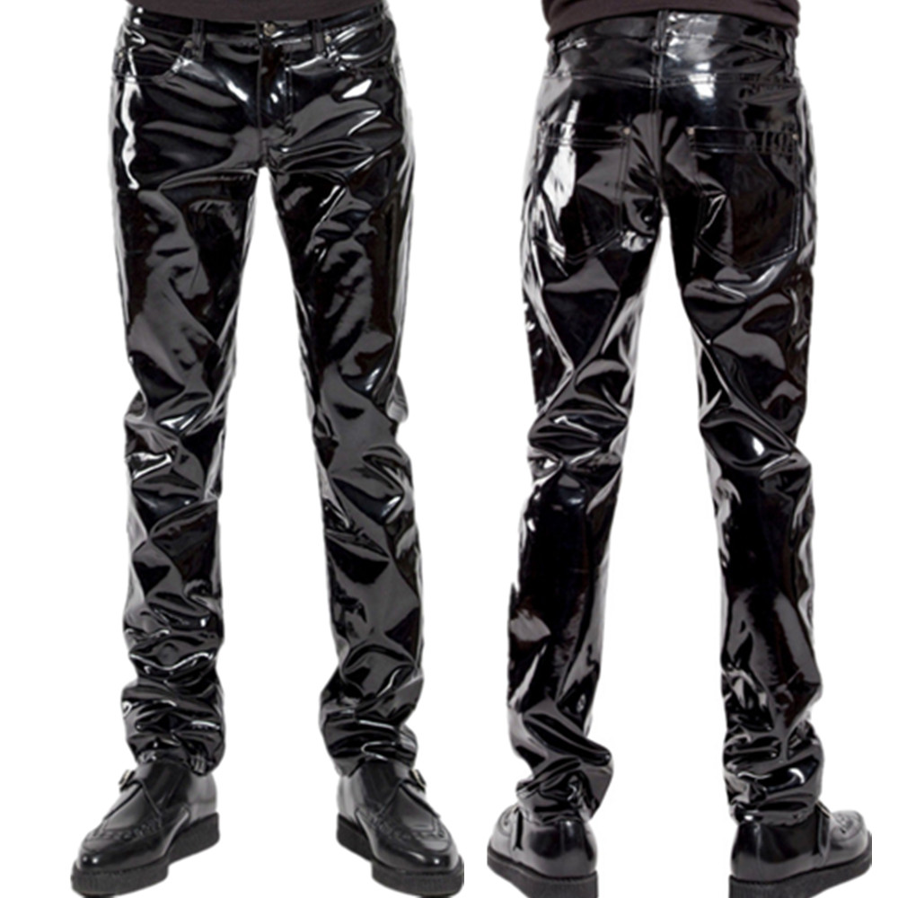 Shiny PVC Latex Trousers Men M – Street Fashion Dance Bewertung und Preis