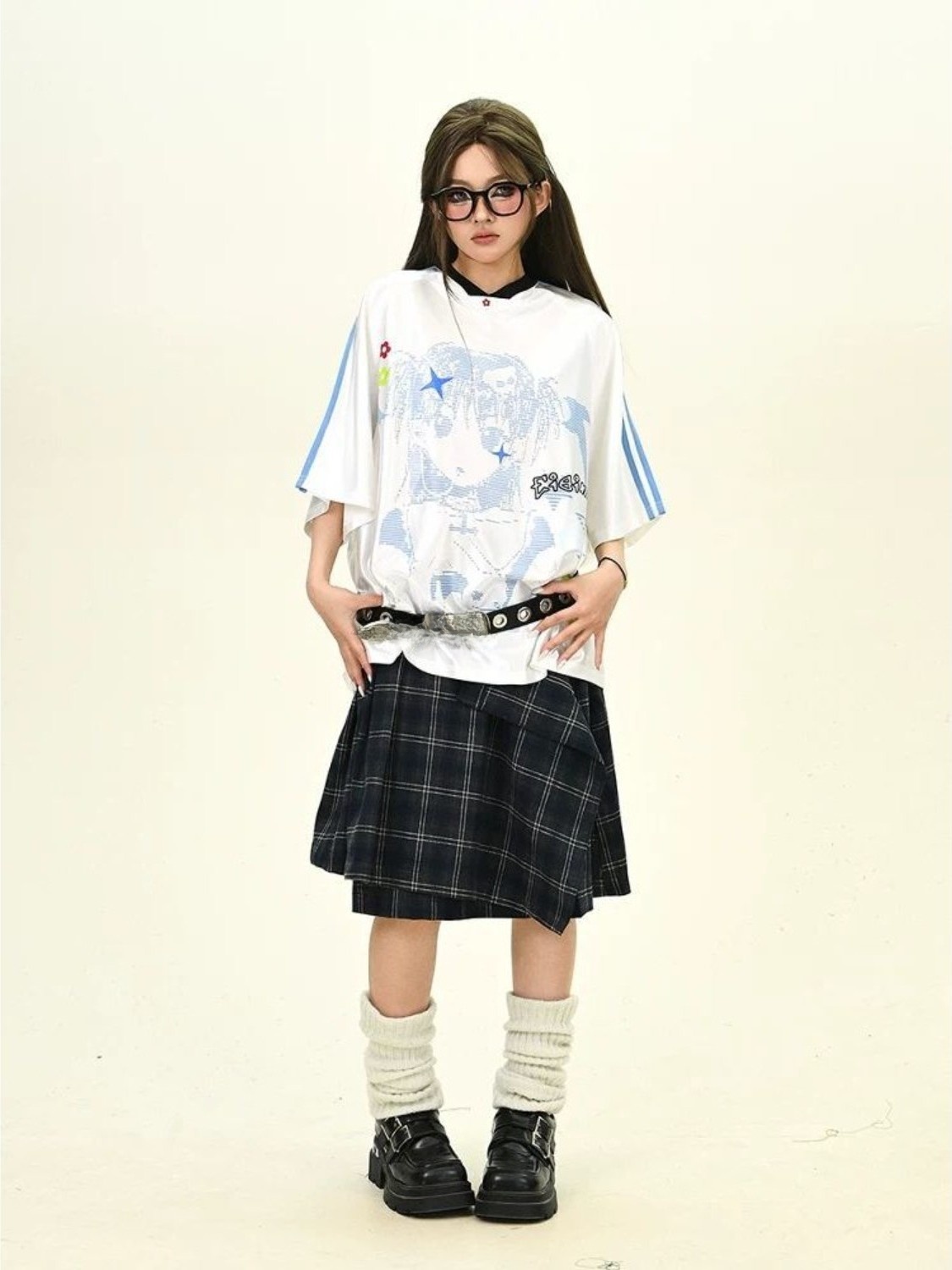 Sweet Cool Anime Girl Print Sh – Street Fashion Korean Girl Bewertung und Preis