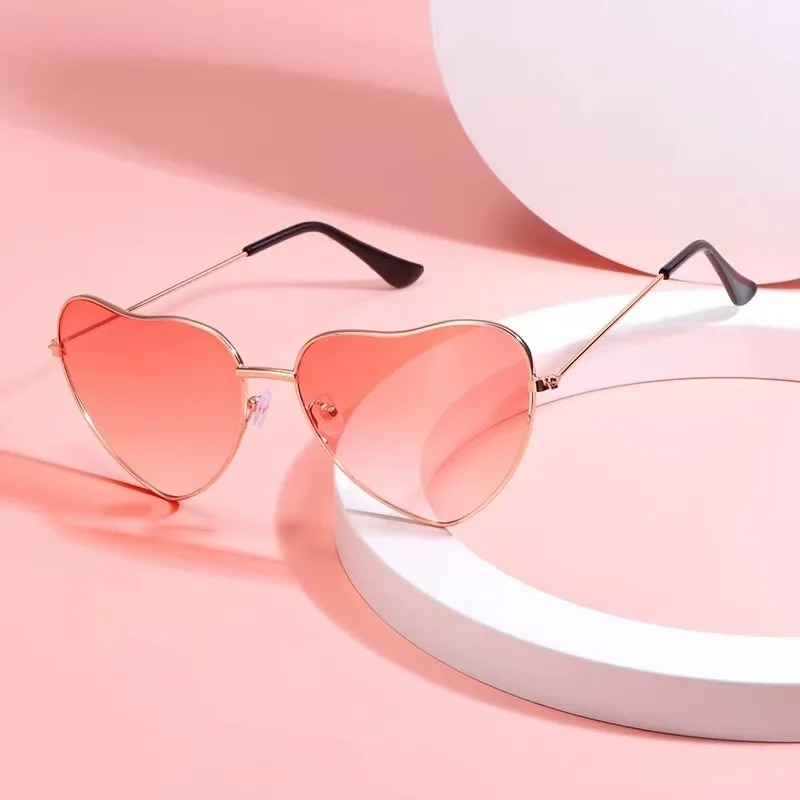 Fashion Heart Shaped Metal Sun – Street Fashion Glasses Bewertung und Preis