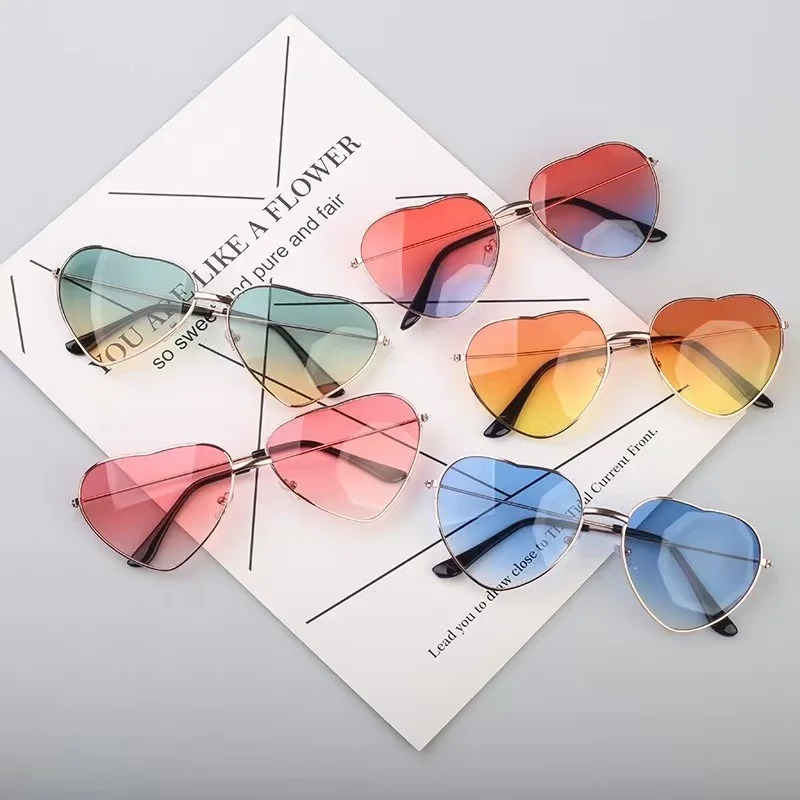 Fashion Heart Shaped Metal Sun – Street Fashion Glasses Bewertung und Preis