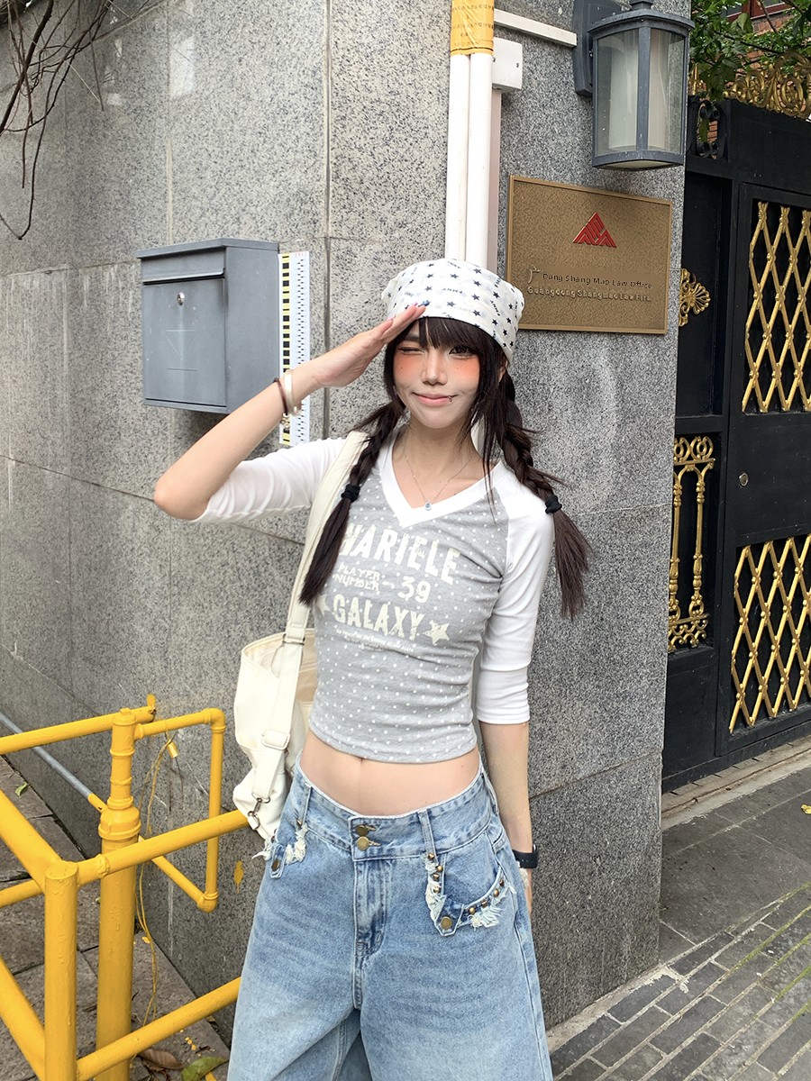 Summer Polka Dot Splice V Neck – Street Fashion Korean Girl Bewertung und Preis