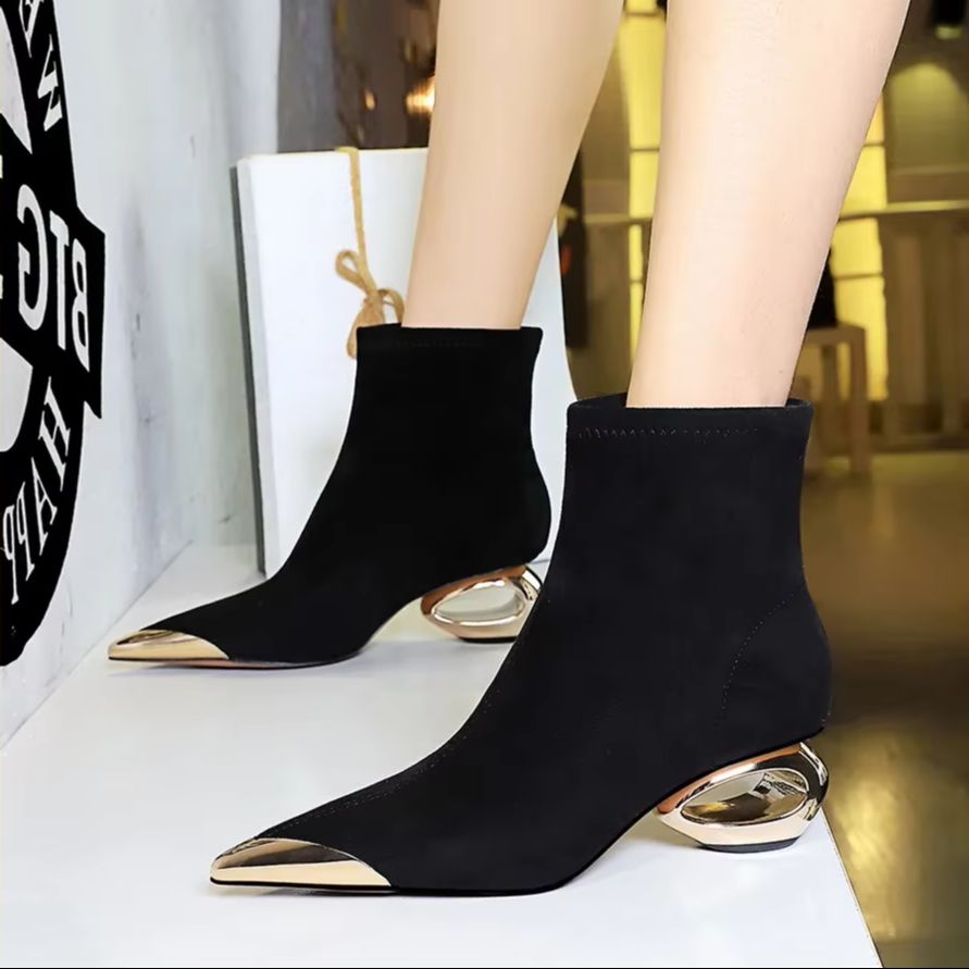BIGTREE Shoes Metal Pointed Ti – Street Fashion Female Bewertung und Preis