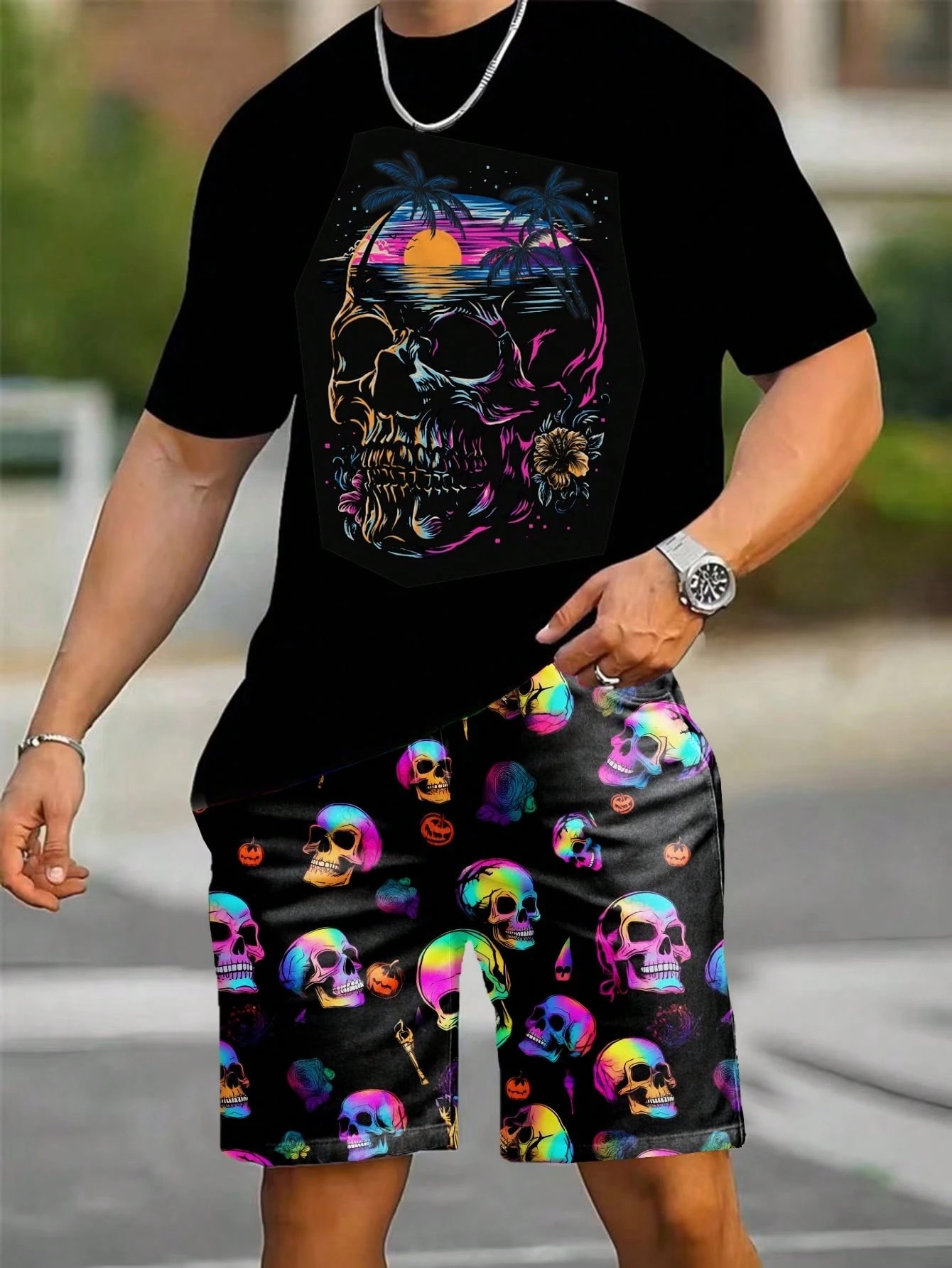 2026 Summer New Men's Short-Sl – Street Fashion For 2026 Bewertung und Preis