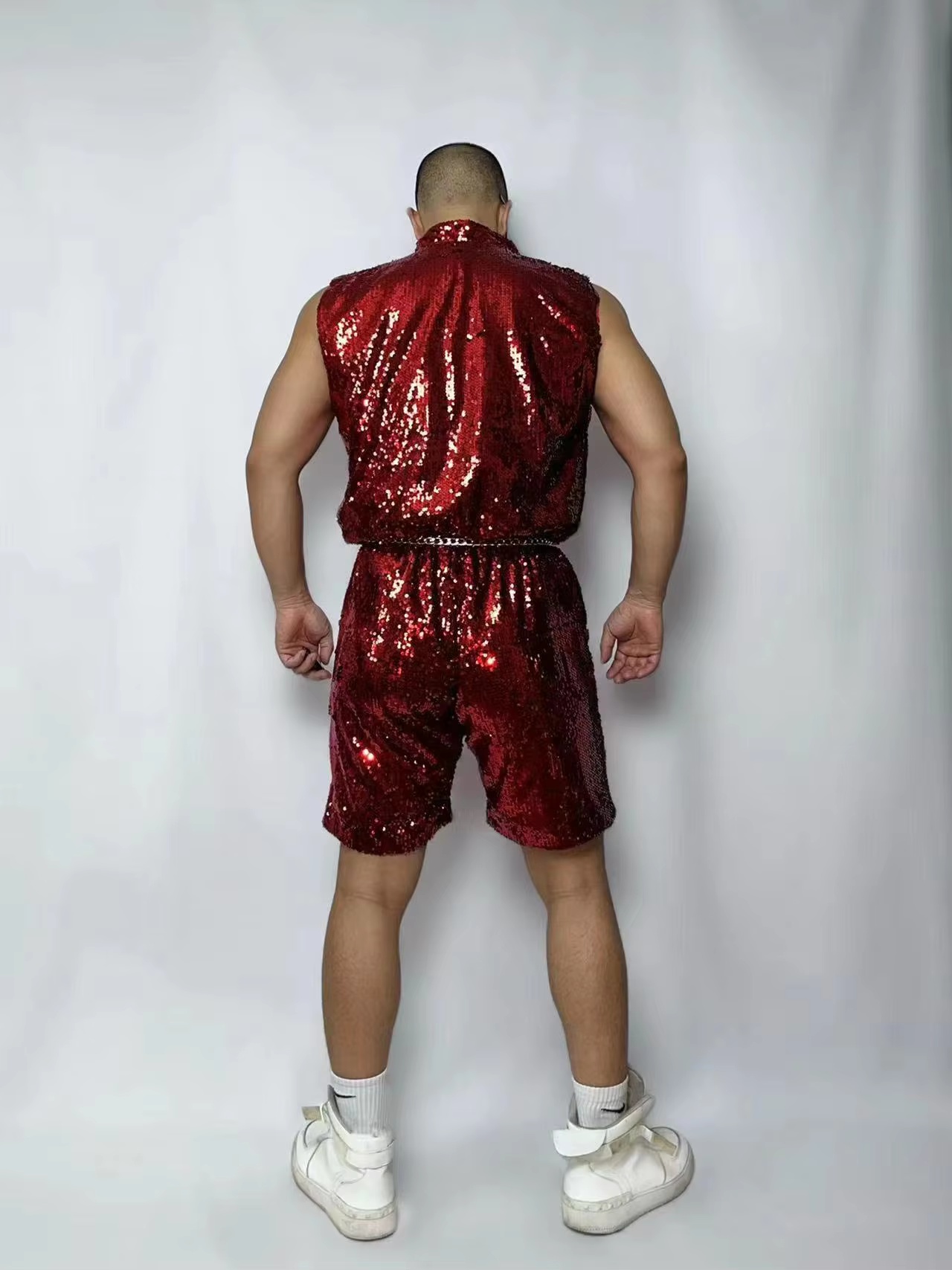 Fashion Red Glitter Sequins Ju – Street Fashion Dance Bewertung und Preis