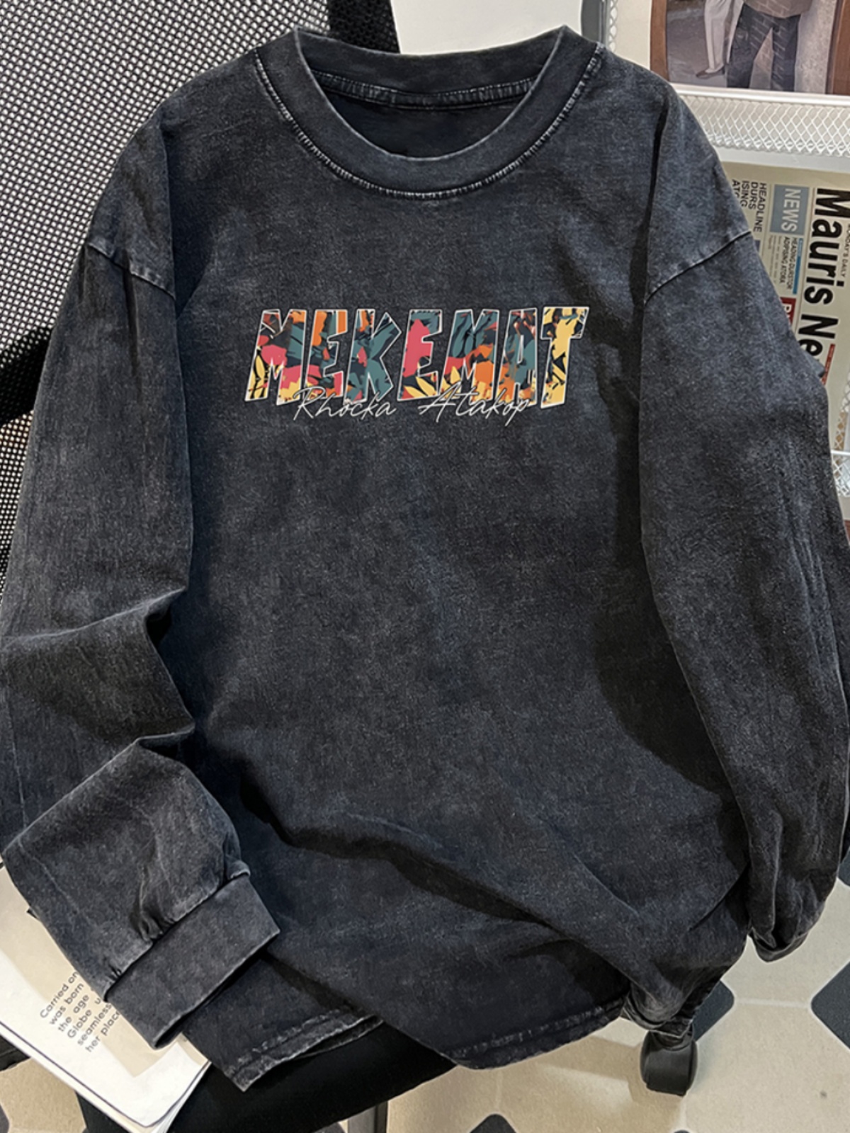 Outlet Washed Long Sleeve T-Sh – Street Fashion Outlet Bewertung und Preis