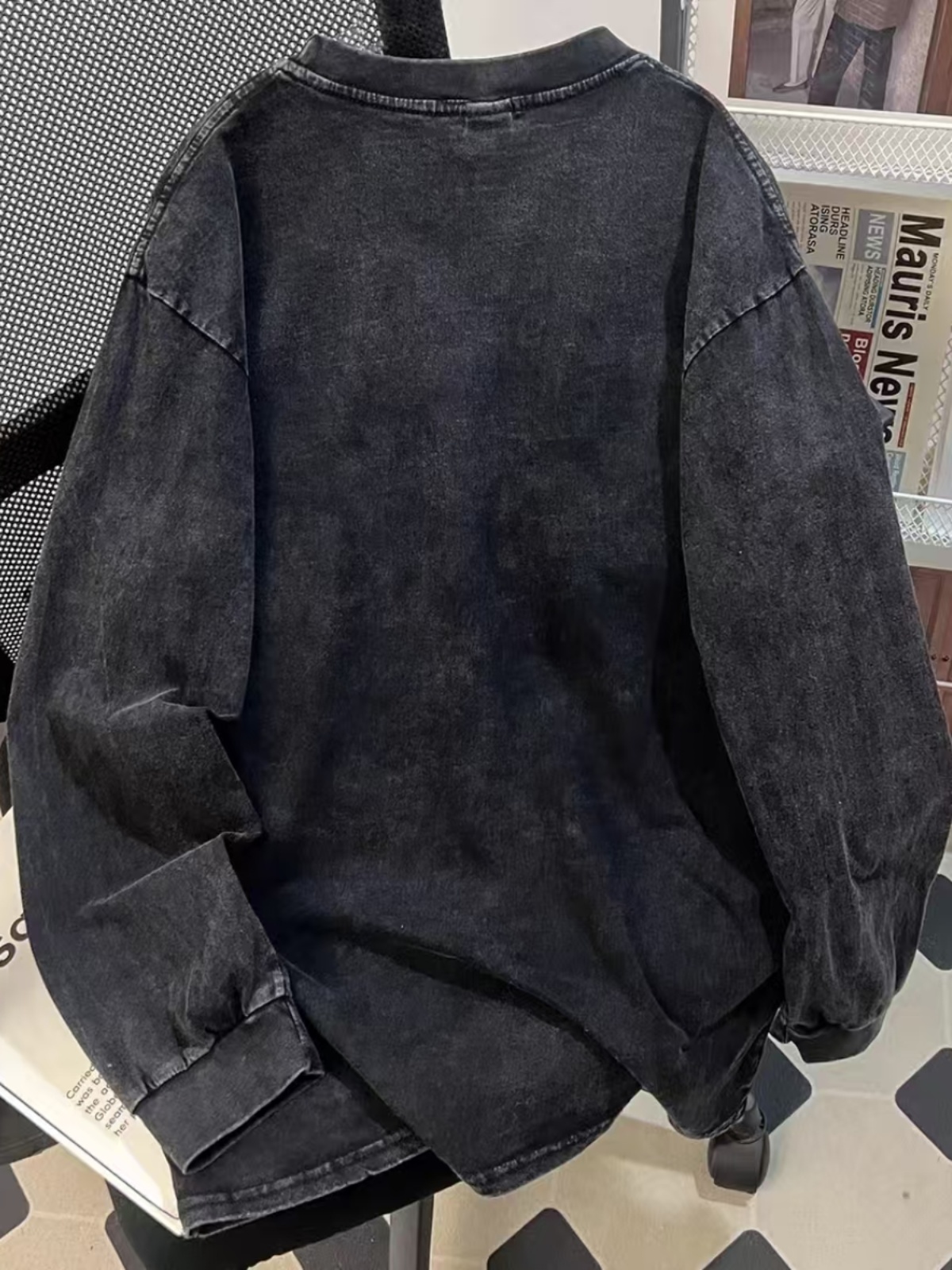 Outlet Washed Long Sleeve T-Sh – Street Fashion Outlet Bewertung und Preis