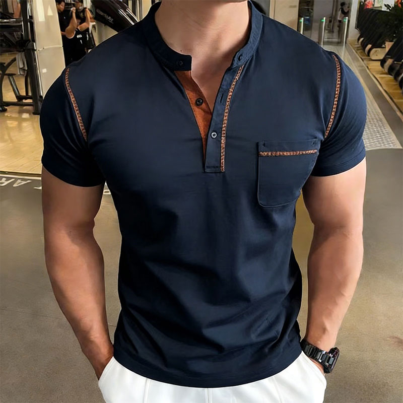 New Summer Men's Henry Collar  – Street Summer Fashion Bewertung und Preis