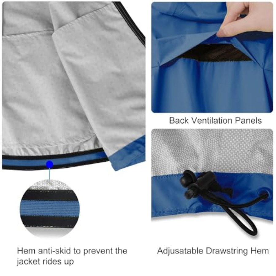 Men's Rain Jacket Waterproof W – Reflective Jacket Running Bewertung und Preis